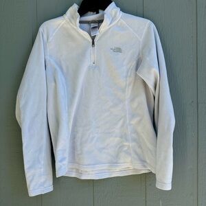 The North Face quarter zip fleece white medium